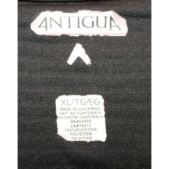 Men's Black Golf Polo Shirt, Antigua, XL - Picture 4 of 7